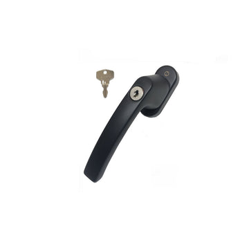 HOPPE LUXEMBOURG LOCKABLE KEYED HANDLE FOR TILT & TURN WINDOWS - MADE OF ALUMINUM - MATTE BLACK
